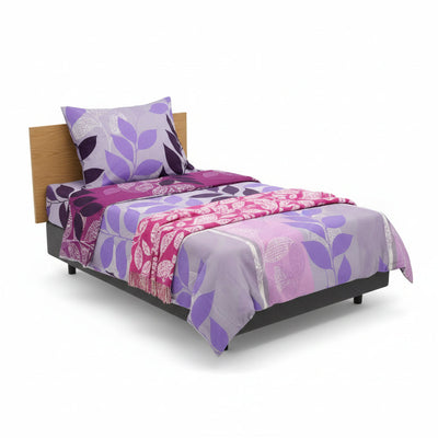 Mustriga voodipesu lily