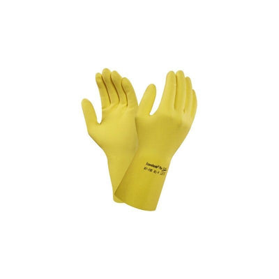 Latekskinnas voodriga M/7.5 kollane Ansell