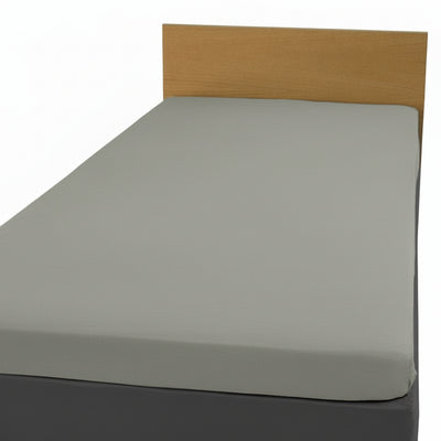 Voodilina kummiga 90 x 200 cm, trikotaaž, helehall