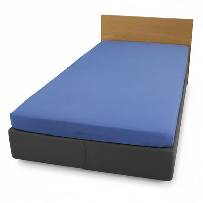 Voodilina kummiga 90 x 200 cm, trikotaaž, sinine